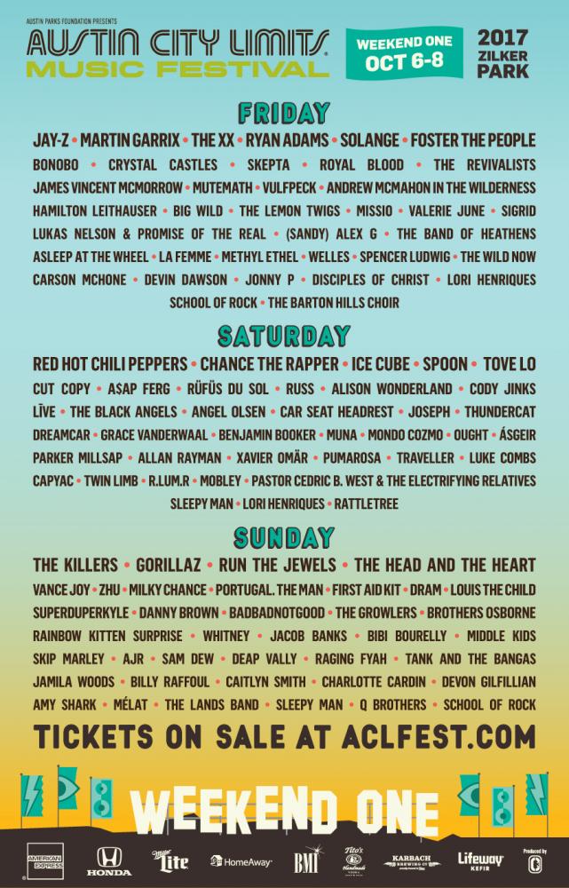 Austin City Limits day-to-day line up announced – The Prospector