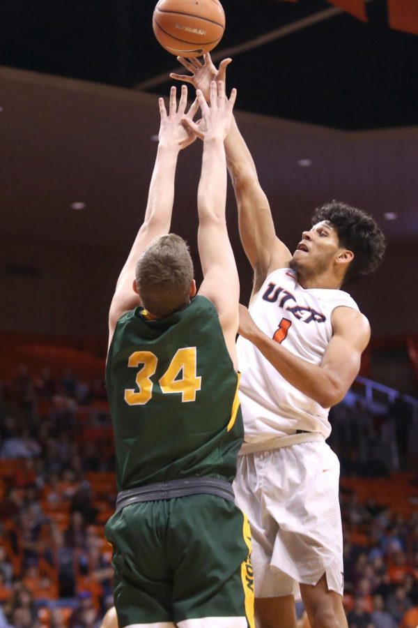 Paul Thomas scored 12 points for the Miners in a 51-63 defeat Friday night. 