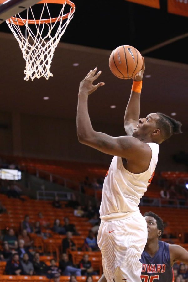 Tirus Smith gets the rebound and slams it home as he had a career high 17 points.