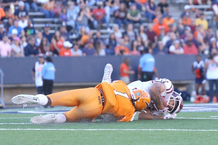 Senior defensive back Kalon Beverly recorded four tackles in the defeat agianst NMSU. 