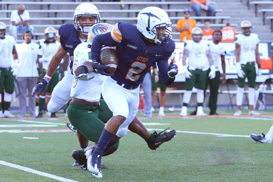 Senior wide receiver Terry Juniel had 23 yards against UAB Saturday, Oct. 27,  at the Sun Bowl. 