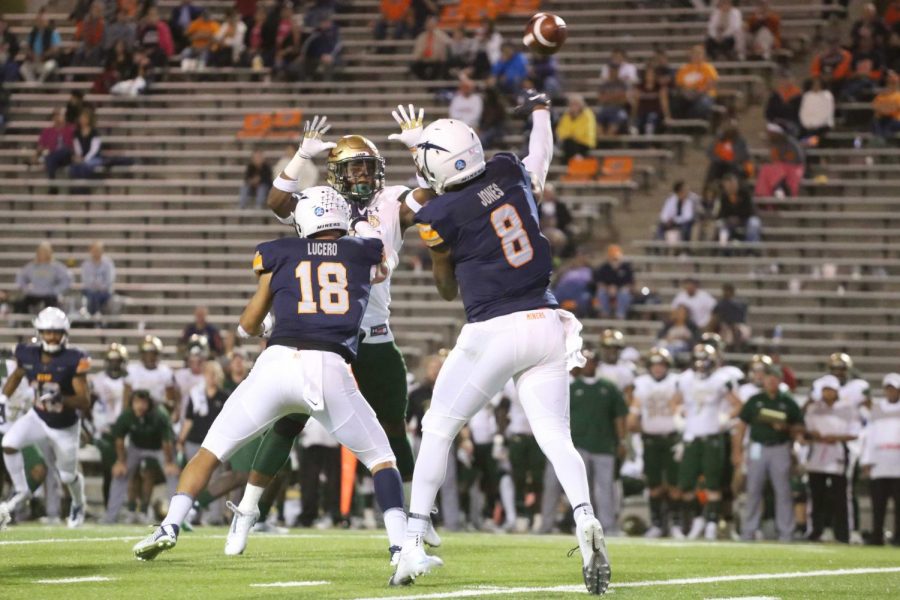 Back up quarterback junior Brandon Jones threw for 49 yards in relief of injured junior quarterback Kai Locksley Saturday, Oct. 27,  at the Sun Bowl. 