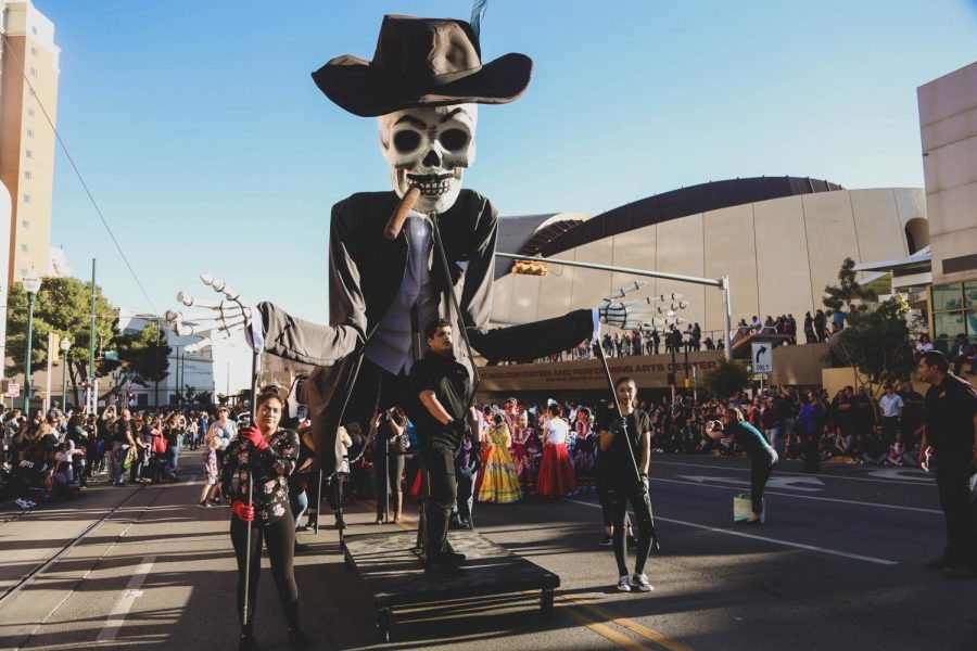 Marionettes by the artist collective from Mexico City, Colectivo Ultima Hora are featured in the first annual Noche de Calaveras Parade hosted by the El Paso Museum of Art. 