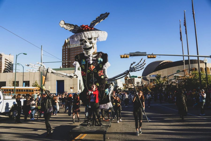 Marionettes by the artist collective from Mexico City, Colectivo Ultima Hora are featured in the first annual Noche de Calaveras Parade hosted by the El Paso Museum of Art. 