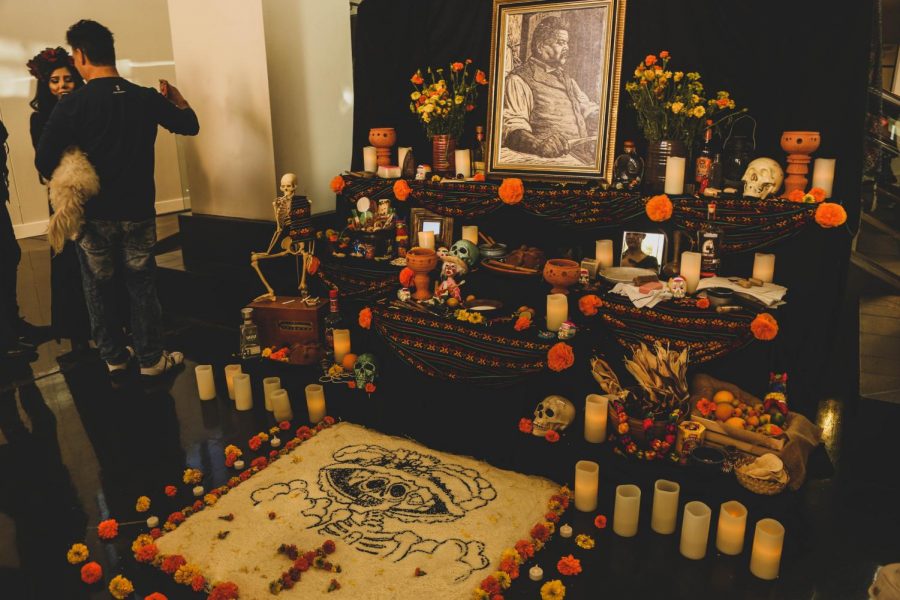 El Paso Museum of Art made an altar for José Guadalupe Posada whose prints are being exhibited at the museum.  