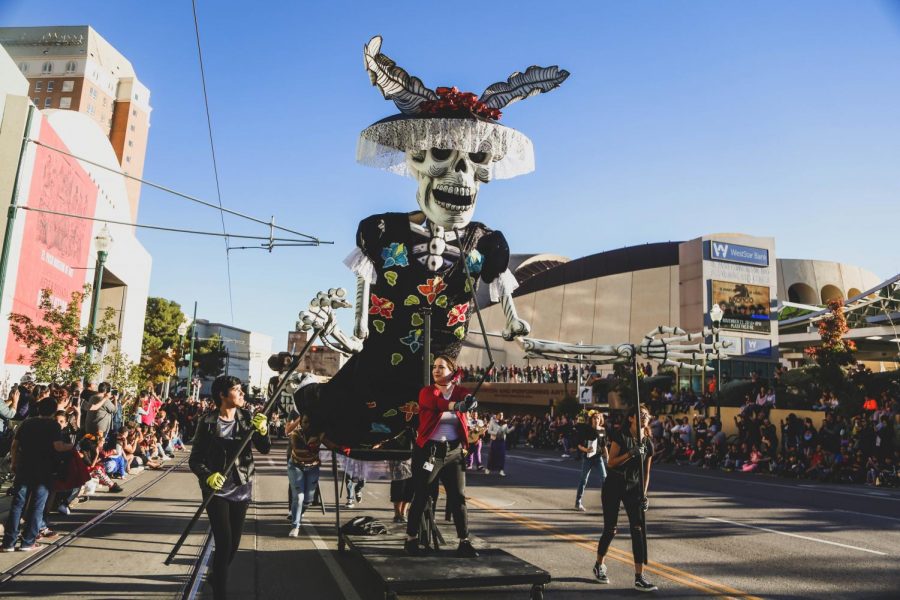 Marionettes by the artist collective from Mexico City, Colectivo Ultima Hora are featured in the first annual Noche de Calaveras Parade hosted by the El Paso Museum of Art. 