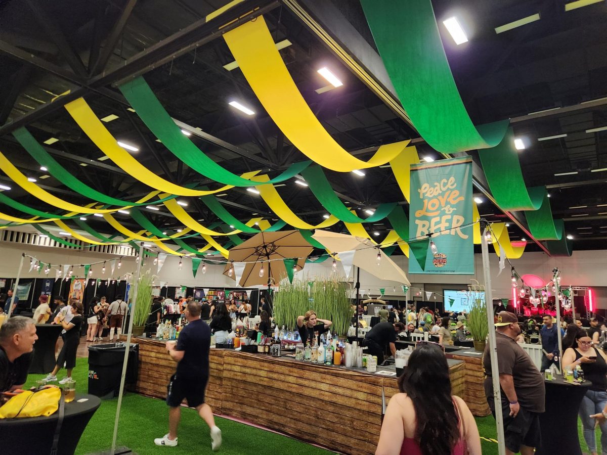 Peace, love and beer on display in the convention center for the Sun City Beer Fest.