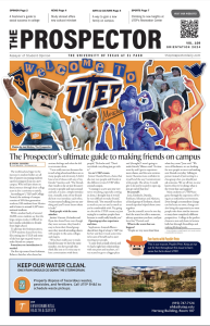 Front page of The Prospector's Orientation 2024 Issue to show a sample of a bottom banner ad. 