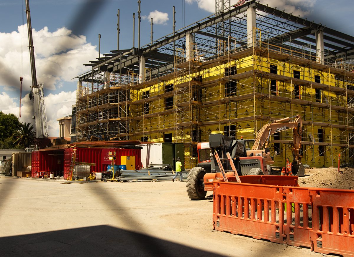 Construction site for Texas Western Hall.