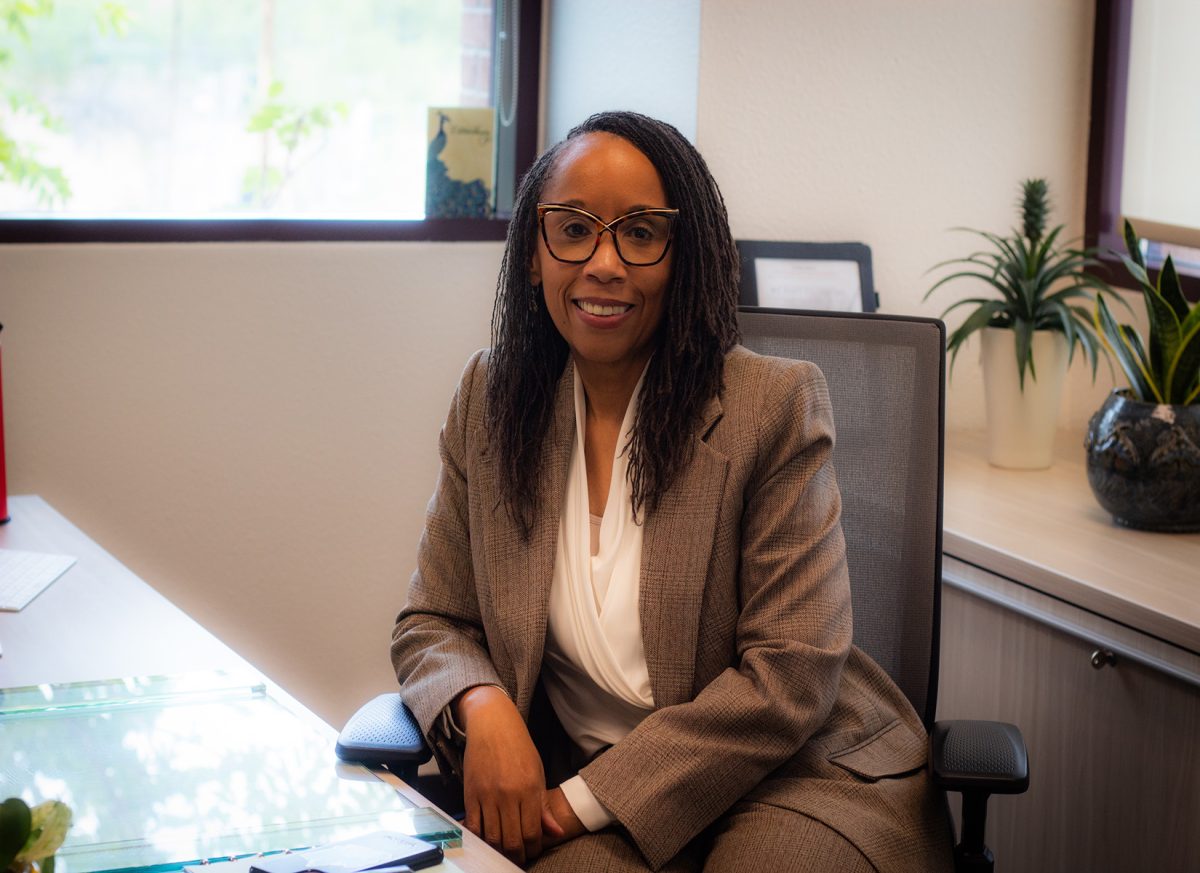 Dionne Mack, El Paso’s City Manager, at her desk at City Hall ready to start business.