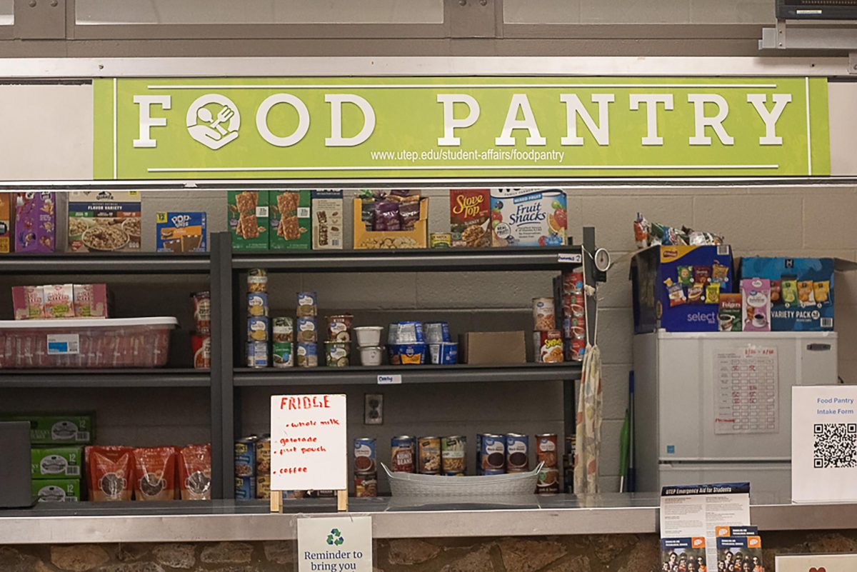 UTEP Food Pantry located at Memorial Gym is open from 10 a.m. to 6 p.m. Monday through Thursday and Friday from 10 a.m. to 5 p.m.