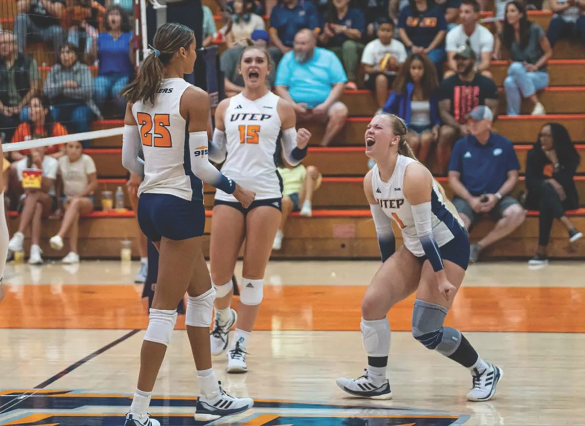 On Sept. 7, UTEP played against Air Force, and won all three sets, giving the team their second win. Photo courtesy of UTEP Athletics.