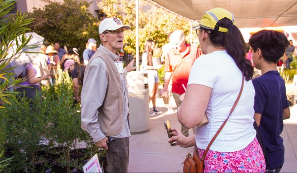 Experts were available at Flora Fest to help teach customers how to properly take care of their new plants. 