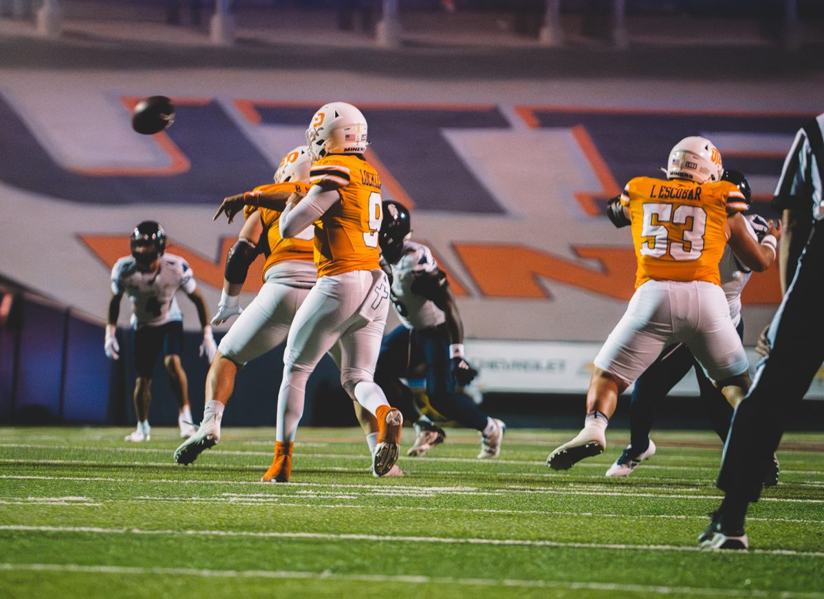 Quarterback Skyler Locklear in UTEP's win over FIU Wednesday, Oct. 18 at the Sun Bowl.