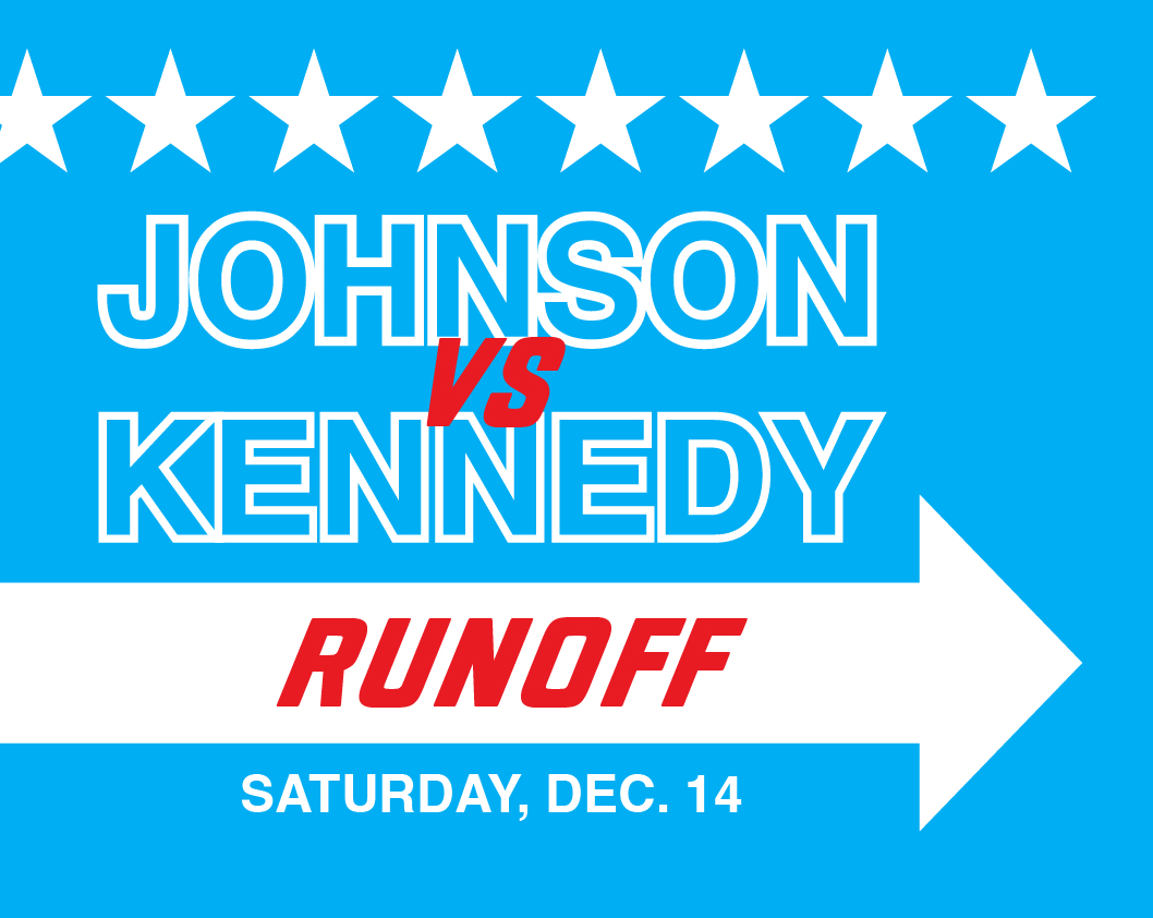 Mayoral candidates Renard Johnson and Brian Kennedy will head into a runoff election Dec. 14.