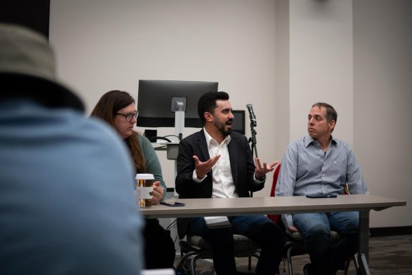 Brown University political science professor Marques Zárate shares his analysis of the 2024 election results during a panel discussion at UTEP on Nov. 14, 2024.