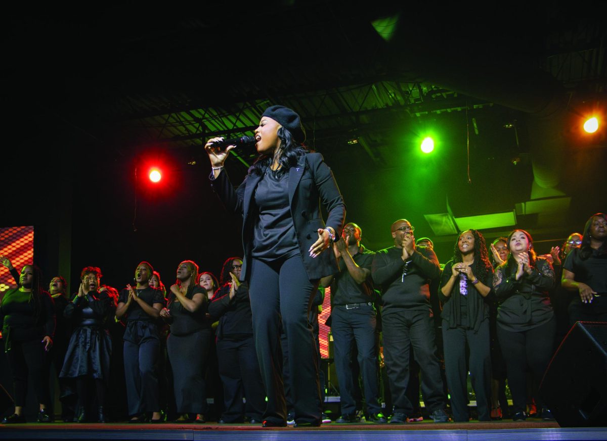 Yazmyne Hallback, UTEP alumn, serves as the Worship Leader for The Rock Faith Center.