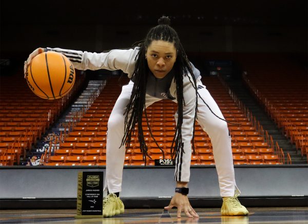 Assistant Coach Jareica Hughes is the fourth athlete from women's basketball to have her number retired at UTEP. 