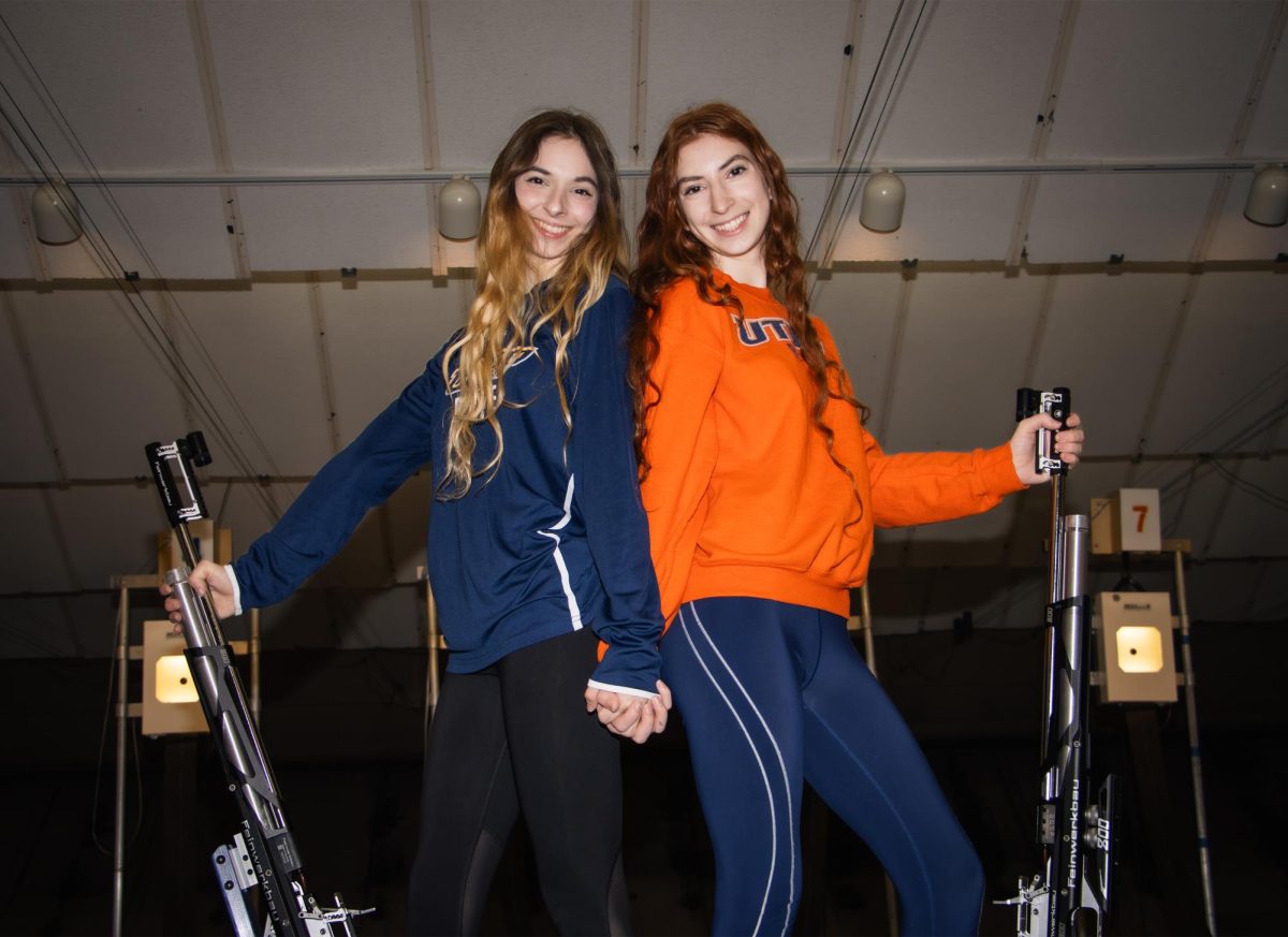 Originally from Champlain, NY, sisters Amy and Holly Visconti have made their way from shooting at their at-home family range to being on their first semester together on the UTEP Rifle team.