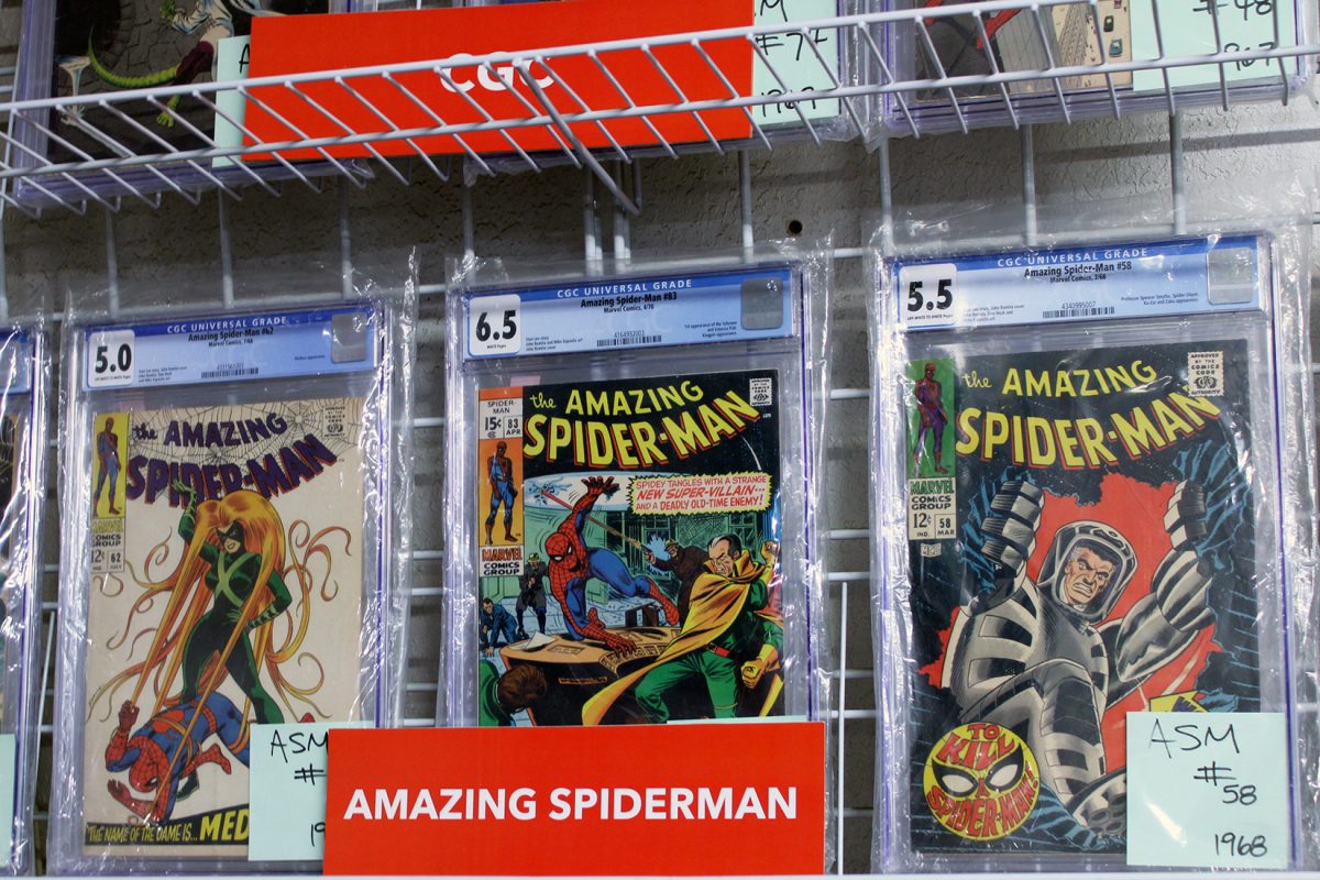 The Allstar Comics & Toys store displayed Spiderman Comics upon the release of the “Your Friendly Neighborhood Spider-Man" on Disney+.