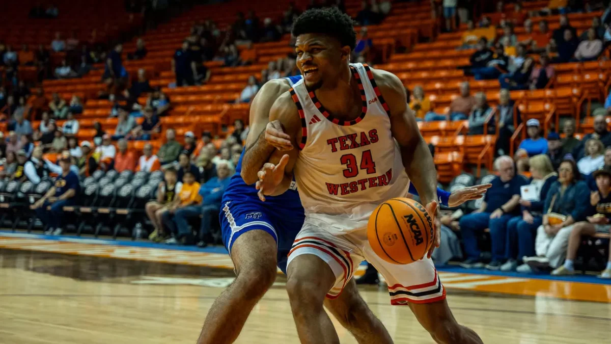 After a loss of 76-75 to the Blue Raiders on March 1, the Miners will head back on the road one final time to play against Sam Houston on Thursday. Photo courtesy of UTEP Athletics